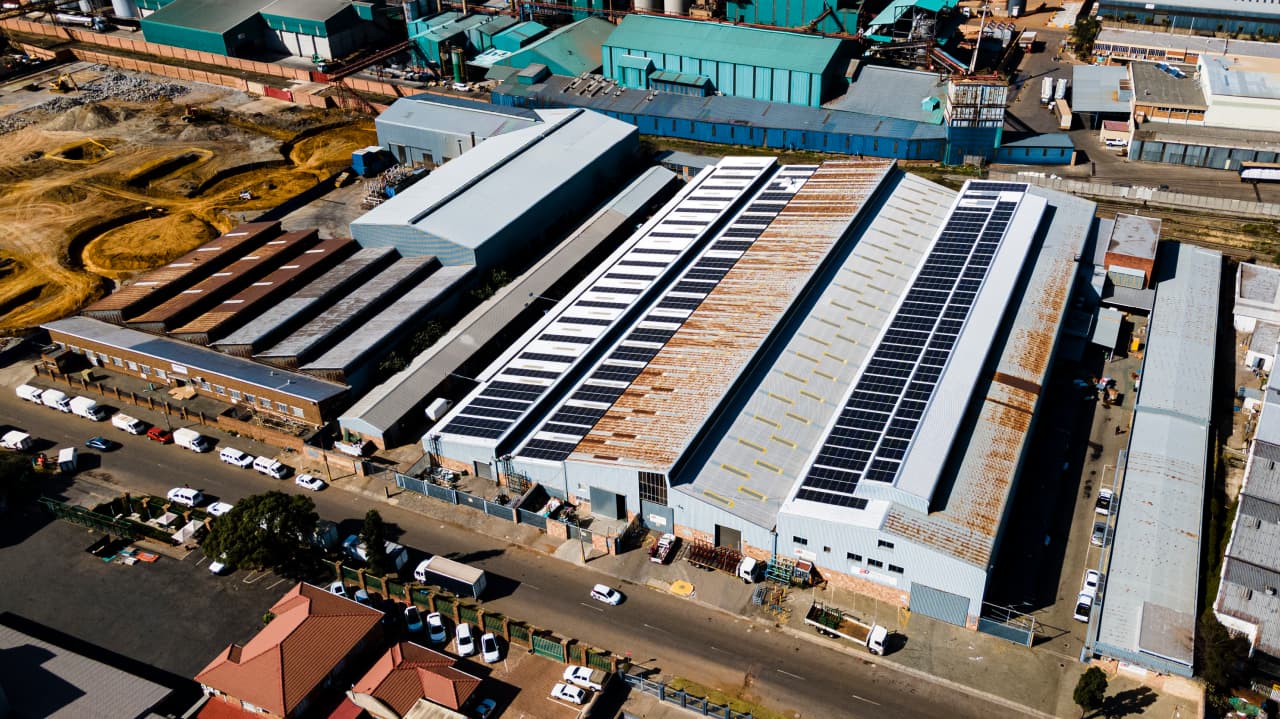 PG Glass Manufacturing — Industrial / Factory solar PV installation in Gauteng